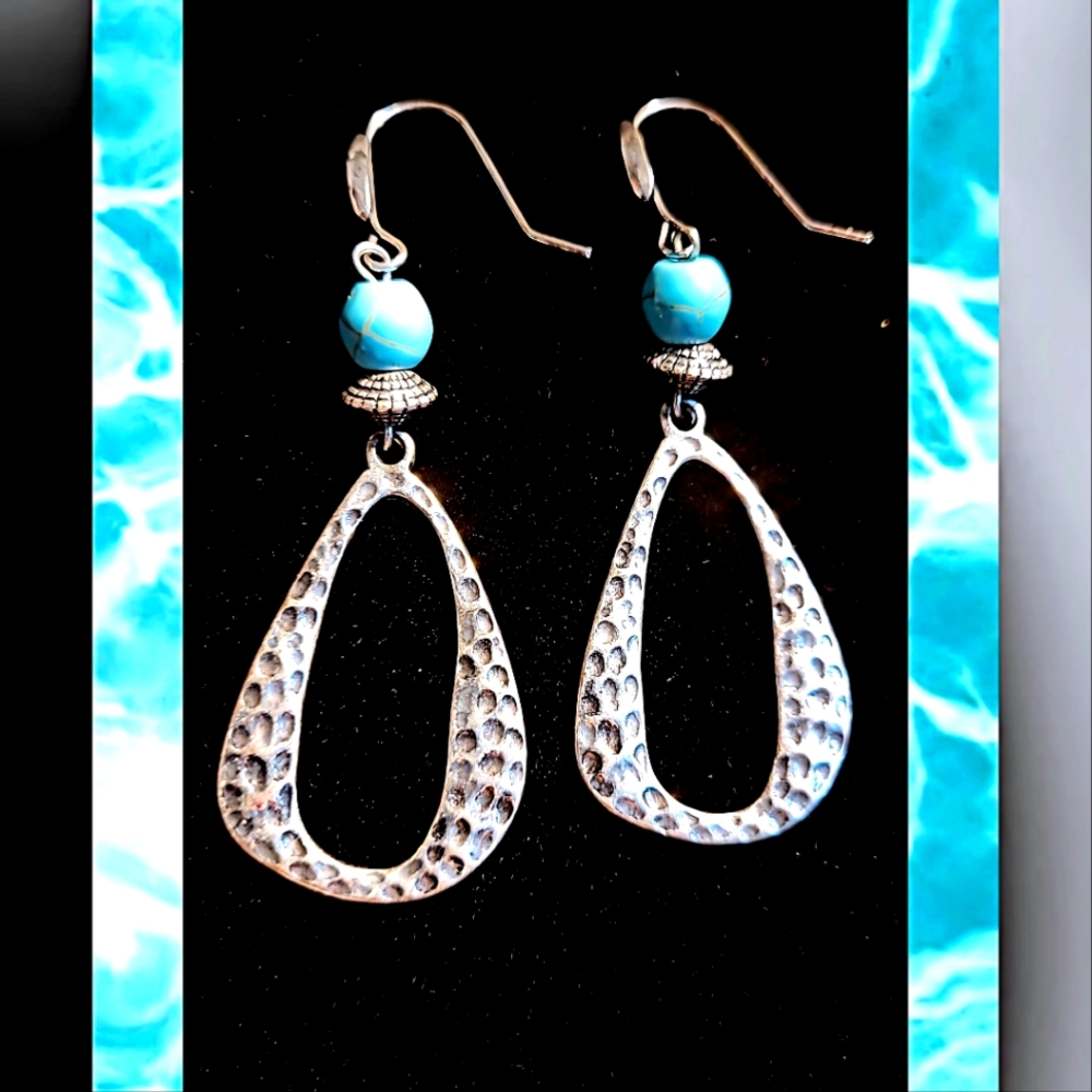 ⚓Turquoise and Silver Earrings